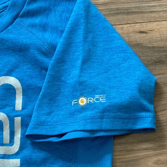 Carhartt Force Boys Blue Athletic Short Sleeve T-Shirt Size Small 8/10 - Picture 3 of 5